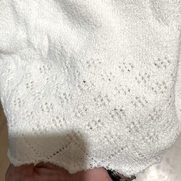 NWT $128 REVOLVE RUMORED Vermont white knit mini dress L winter wedding - Picture 13 of 16